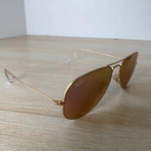 Ray-Ban RB3025 Aviator Large Metal 012/47 Sunglasses Gold Mirrored 58-14-135